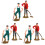 6 Pcs Farmer Model Simulation Woman Figures 4