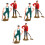 6 Pcs Farmer Model Simulation Woman Figures 5