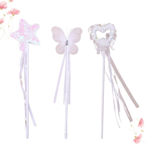 3 Toverstokjes Pentagram Engel Fee Cosplay Wit