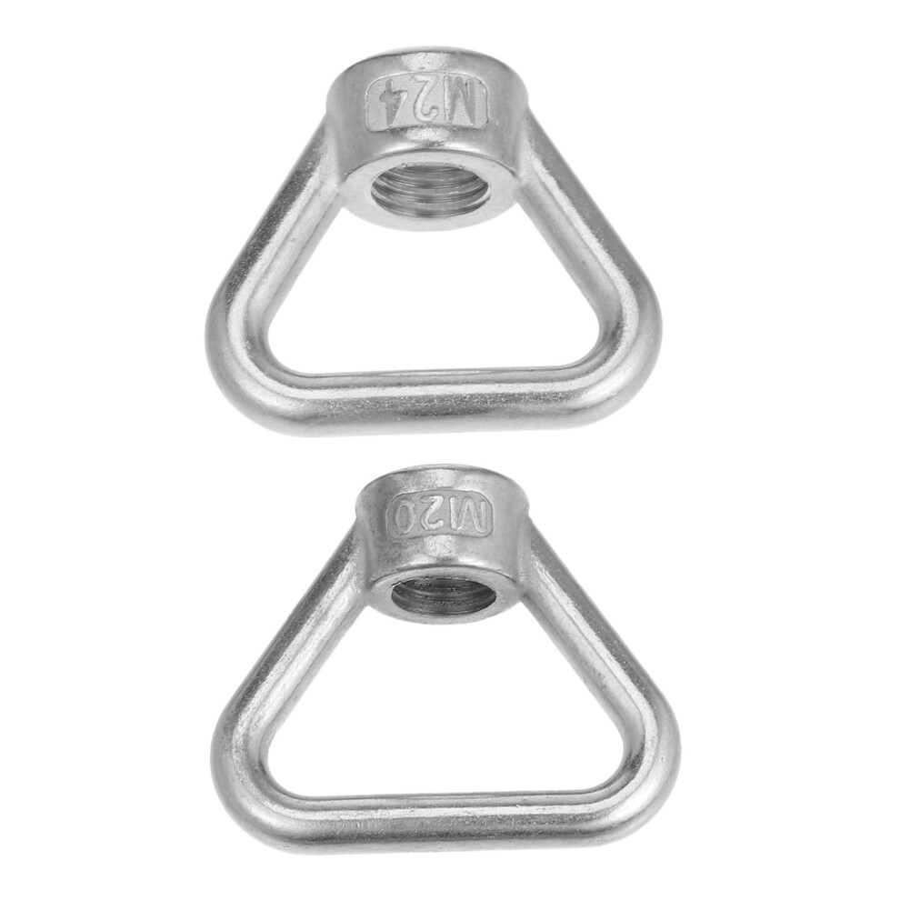 Triangle Lifting Eye Nuts 2 Pieces Grade Stainless Steel Heavy Duty Threaded Ring Fasteners For Industrial Boat Rigging Load Support 9067246136086