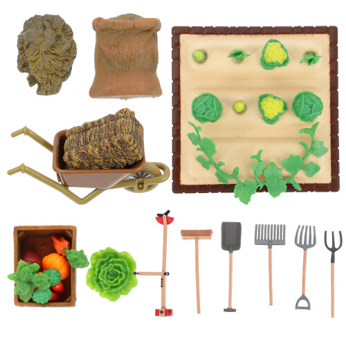 1 Set Mini Landschapsdecor Tuinmodel Boerderijgereedschap