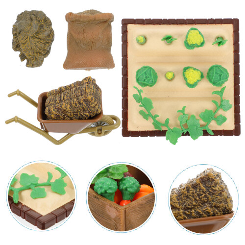 1 Set Mini Landschapsdecor Tuinmodel Boerderijgereedschap 1