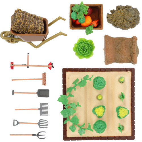 1 Set Mini Landschapsdecor Tuinmodel Boerderijgereedschap 2