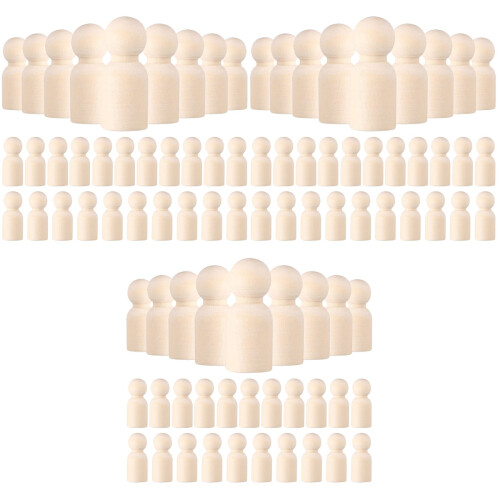 90 Stuks Onafgewerkte Peg Diy Kinderen 2