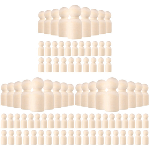90 Stuks Onafgewerkte Peg Diy Kinderen 1