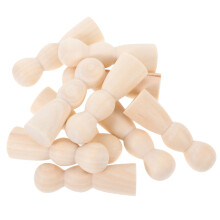 50 Stuks Ongeverfde Peg Voor DIY Handwerken