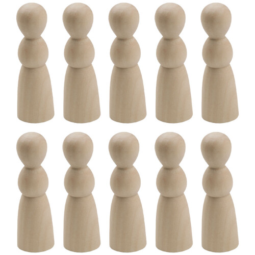 50 Stuks Onafgewerkte Peg Diy Schilderpoppen