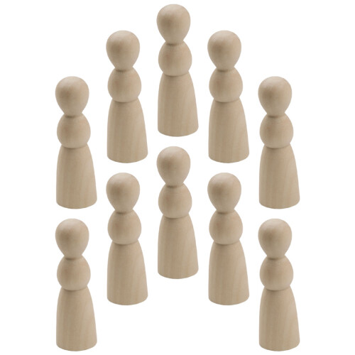 50 Stuks Onafgewerkte Peg Diy Schilderpoppen 2