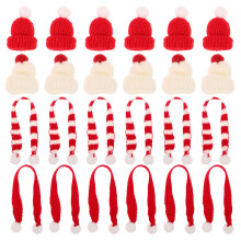 40Stk Mini Strickmütze Für Puppen Und Weihnachtliche Flaschentopper