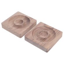 2Stk Perlen-Belag Präsentationstablett Kleinigkeiten Holzschmuck