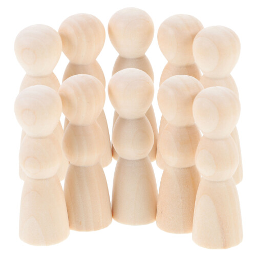 50 Stuks Ongeverfde Peg Voor DIY Handwerken 1