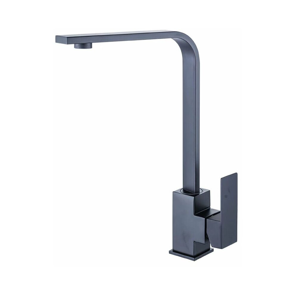 Contemporary Kitchen Faucet, Solid Brass Materials Corrosion Resistant Hot And Cold Water Outlet Easy Installation For Modern Kitchens 9060116564736
