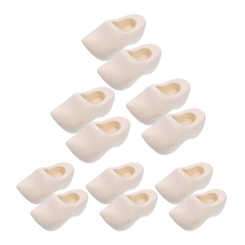 24 Paren Mini Klompjes - Onafgewerkte Schoentjes 3 En 4 Cm 1