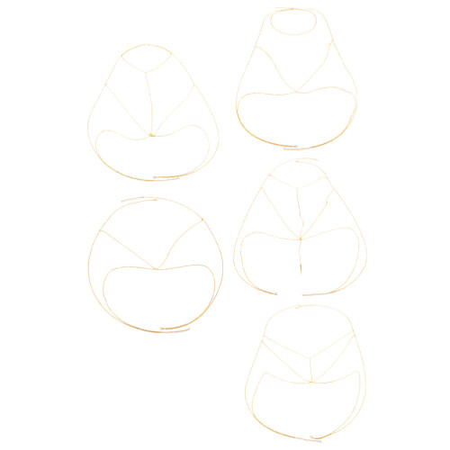 5 Bodyketting Rijsteen Gouden Legering