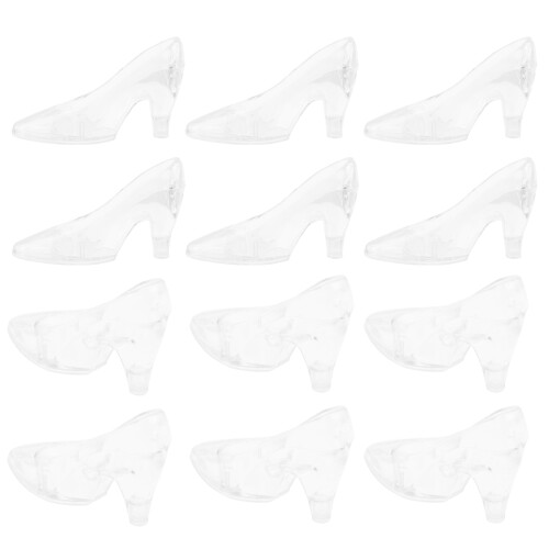 24 Transparente Mini-Schuhe Dekorative Desktop-Zubehör