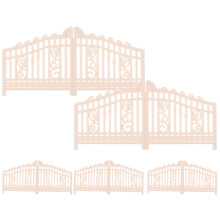 5St Plastic Beige Mini Tuinhek Decoratieve Poorten Voor Poppenhuis