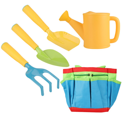 1 Set Mini Gartengeräte Für Kinder Mit Harke Und Gießkanne