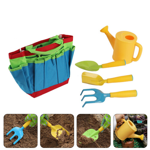 1 Set Mini Gartengeräte Für Kinder Mit Harke Und Gießkanne 2