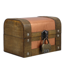 Retro Holz Aufbewahrungsbox Mit Deckel, Sticker, Displaykasten, Fächer