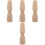 4 Piezas Madera Tornillo Juguete Decoración Arena 5