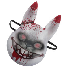 Blutige Bunny Horror Maske: Gruselige Kaninchen Kostüm Für Halloween