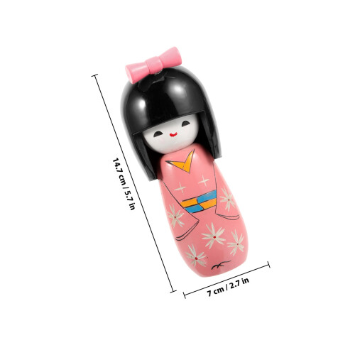 Doll De Kimono Madera Coleccionable Para Hogar 1