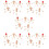 25 Holz Flickerfiguren Mit Beweglichen , Tierdesign 10