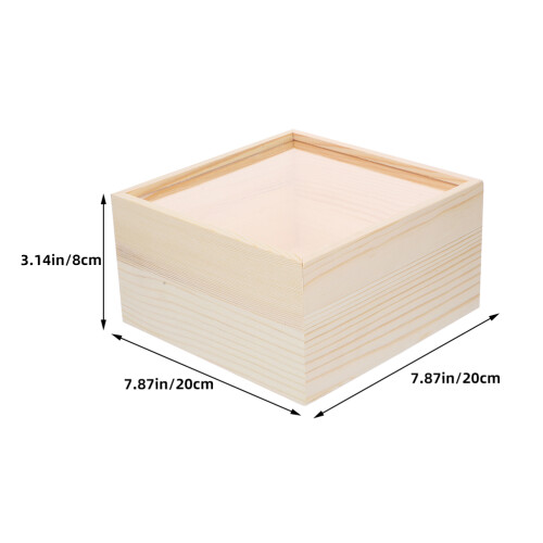 Mlins 2 Gepolsterte Ausziehbare Deckelbox 20,00x20,00x8,00 cm 1