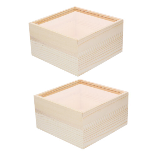 Mlins 2 Gepolsterte Ausziehbare Deckelbox 20,00x20,00x8,00 cm 2