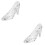 2Stk Kristall Dekorationen Transparent Slipper 6