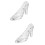 2Stk Kristall Dekorationen Transparent Slipper 7