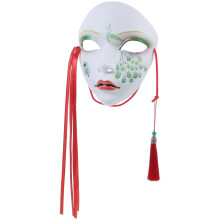 2Stück Cosplay Maske Chinesische Art Mit Quaste Bühnenmaske