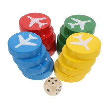 16Teiliges Holz Fliegendes Schach Spielzeug Für Kinder