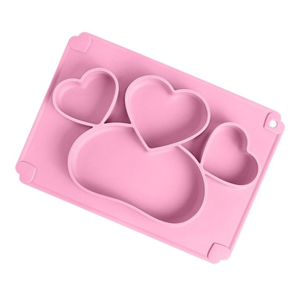 Boys Suction Plates Divided Silicone Dishes 2Section Plate, Suction Cup, Bpa, Nonslip For And Girls