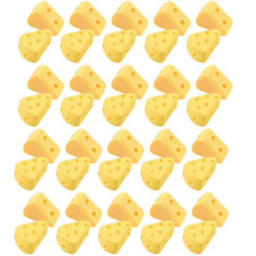 40 Unidades Mini Pasteles De Queso Simulación Triangular