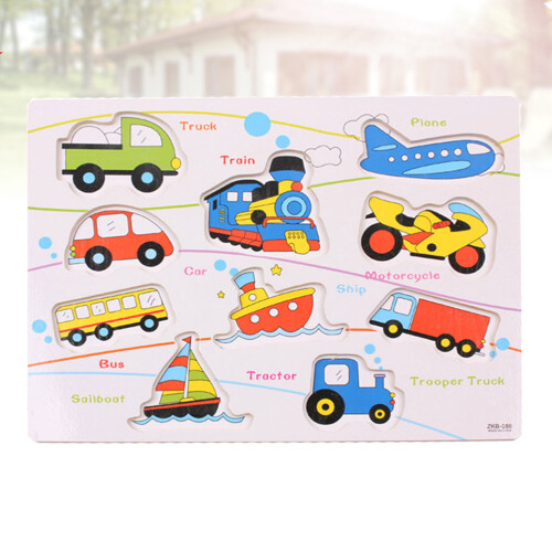 Tablero Rasca Bebés Madera Tráfico Automóviles 2