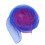 Gradient Rampe Soie Écharpe Danse 24x24 Po Royal Et Violet 4