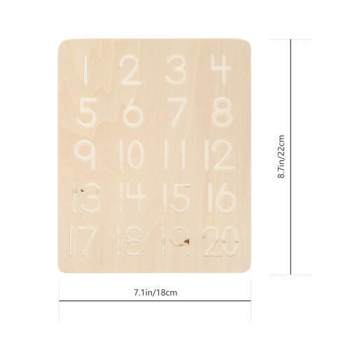 Lot Tableau Aveugle Enfant Bois Rainures Chiffres 1