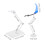 1Set Plastik Figuren Blau Mit Waffe Für Doll Display 2
