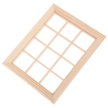 3Stk Mini Holzfenster 1/12 Für Puppenhaus Möbel Zubehör