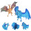 2Pièces Figurines De Dragon En Coloré Pour Enfants Décor 6