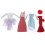 4 Juegos Ropa Vestido Accesorios Disfraz 5