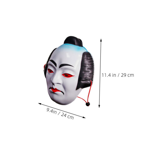 2Stk. Japanische Samurai Maske – Handbemalte Ganzgesichts-Props 1