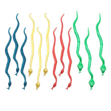30Stk Halloween Streichartikel Imitations Schlange Zufallsfarbe
