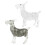 2Pcs 3D Jigsaw Puzzles Goat Figurines Desktop Ornament Plastic Statues 8