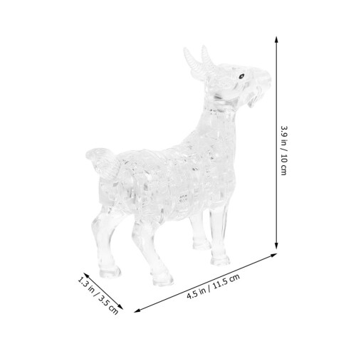 2Pcs 3D Jigsaw Puzzles Goat Figurines Desktop Ornament Plastic Statues 1