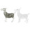 2Pcs 3D Jigsaw Puzzles Goat Figurines Desktop Ornament Plastic Statues 3