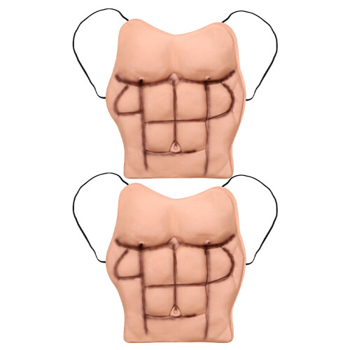 2 Pièces Faux Muscles Pectoraux Et Ventre Pour