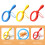 3Pcs Kids Magnifying Glasses 3.5X-5X With Handle For Science Reading 8