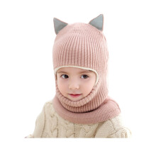 Pink Kids Winter Knit Face Mask and Warm Knit Hat Durable Material
